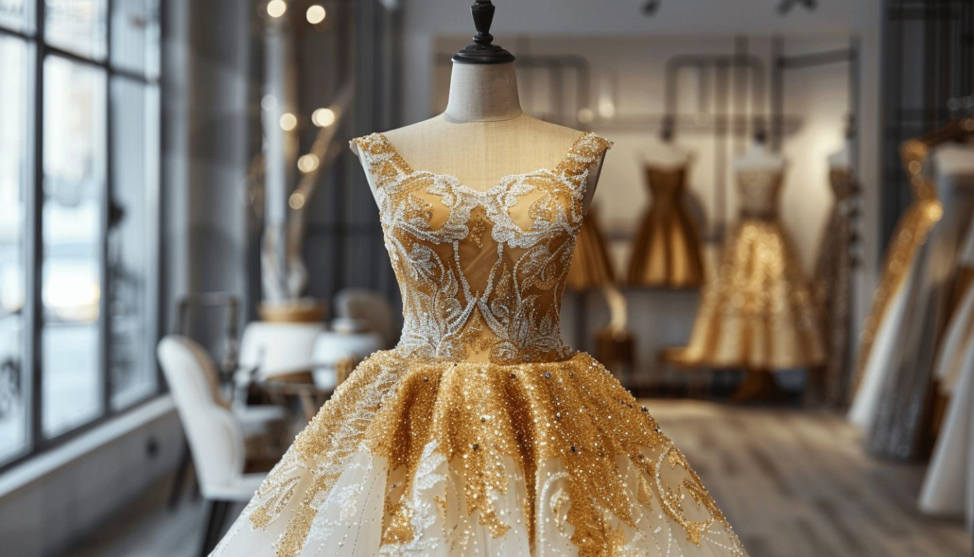 Conseils pour adopter la robe or et blanc, la tendance chic et éclatante