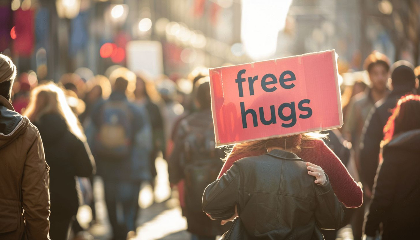 Autre - Le pouvoir des pancartes de free hugs : un élan de tendresse dans nos sociétés